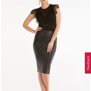 Spanx Faux Leather Pencil Skirt, Sz small